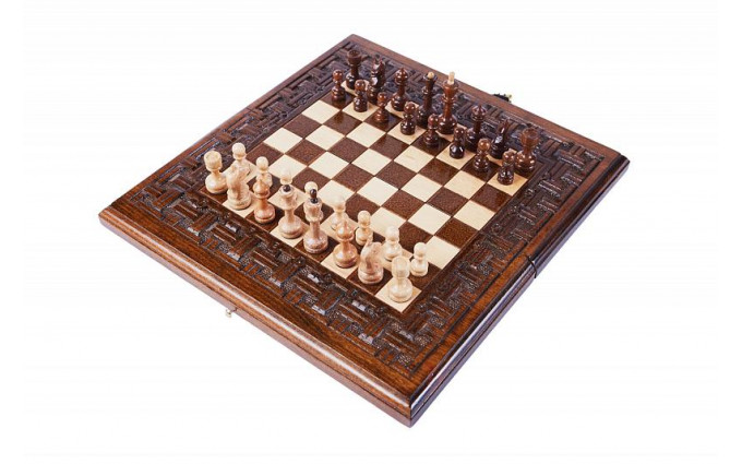 Шахматы + нарды резные "Армянский Орнамент" 30, Haleyan Шахматы + нарды резные "Армянский Орнамент" 30, Haleyan